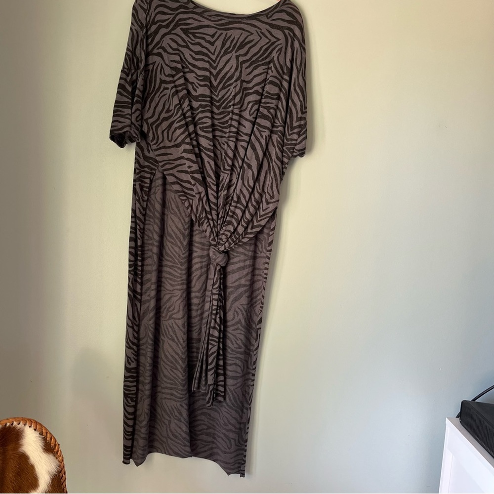 Z Supply black and grey animal print dress